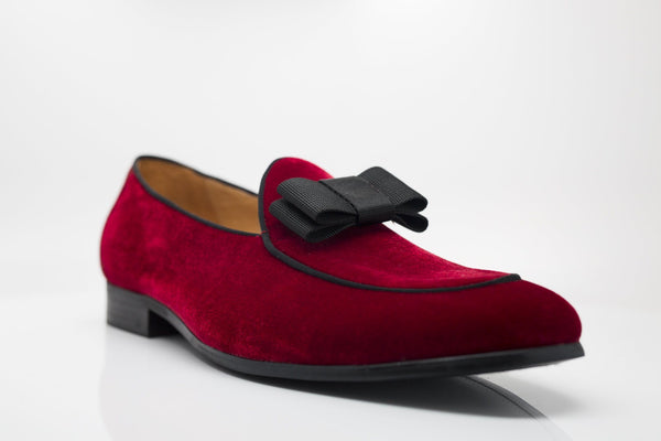 C&E Carrucci Velvet Loafer - Red