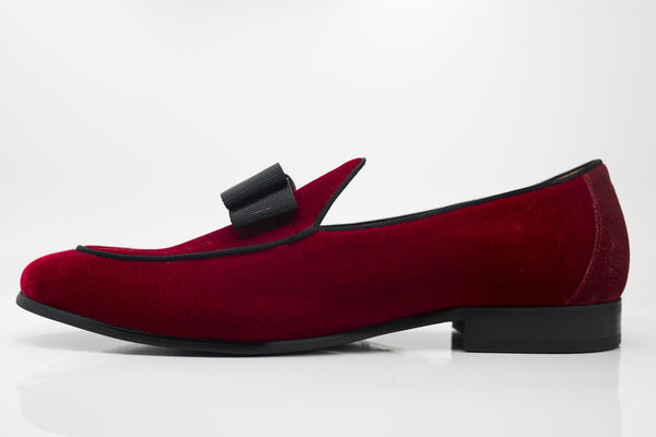 C&E Carrucci Velvet Loafer - Red