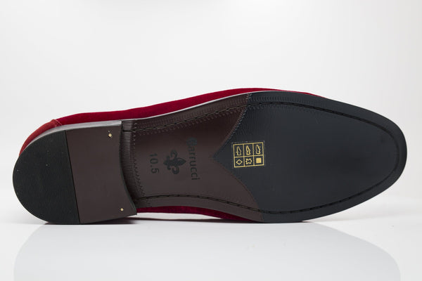 C&E Carrucci Velvet Loafer - Red