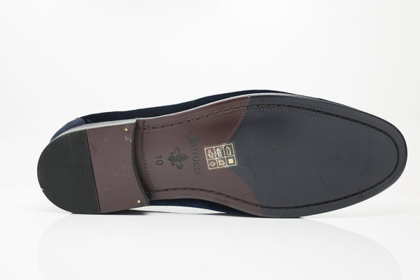 Carrucci Velvet Loafer - Navy