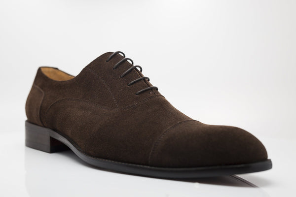 C&E Shoes Suede Oxford - Chocolate