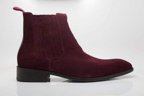 Carrucci Suede Slip-On Boot - Burgundy