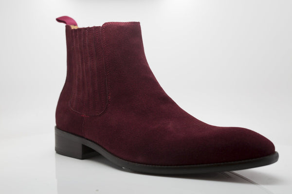 Carrucci Suede Slip-On Boot - Burgundy