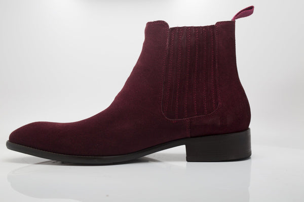Carrucci Suede Slip-On Boot - Burgundy