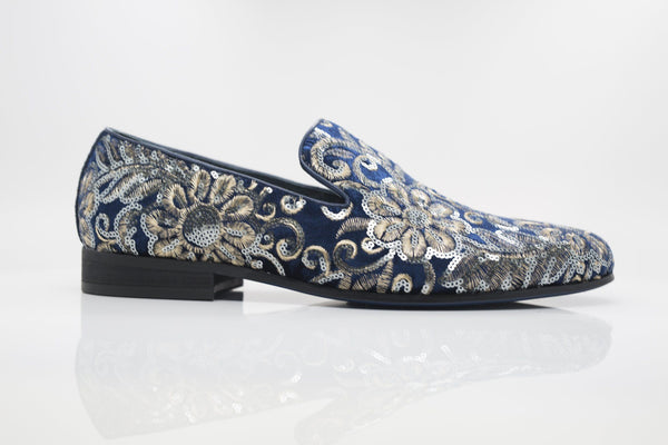 C&E Shoes Velvet Loafer - Sapphire