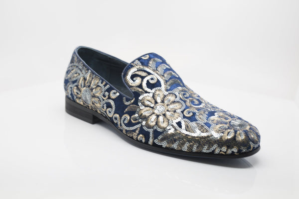 C&E Shoes Velvet Loafer - Sapphire