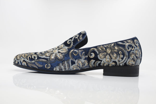 C&E Shoes Velvet Loafer - Sapphire