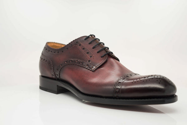 Ugo Vasare Burnished Calfskin Oxford - Burgundy