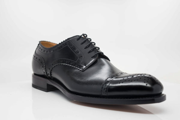 Ugo Vasare Burnished Calfskin Oxford - Black
