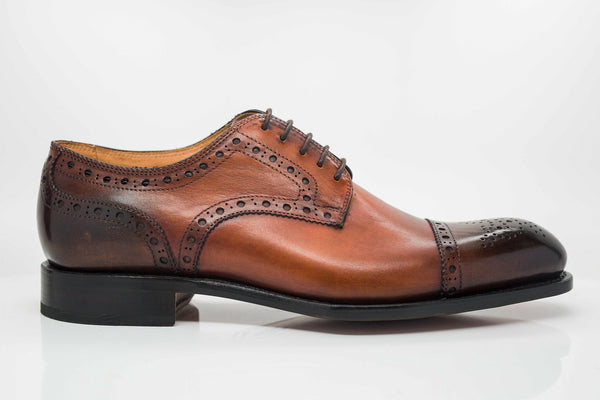 Ugo Vasare Burnished Calfskin Oxford - Caramel