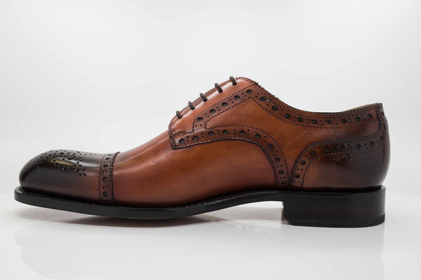 Ugo Vasare Burnished Calfskin Oxford - Caramel