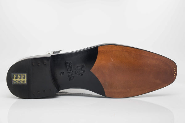 Ugo Vasare Blucher Oxford Calfskin - Black/White