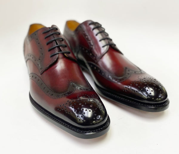 Ugo Vasare Calfskin Wingtip Oxford - Burgundy