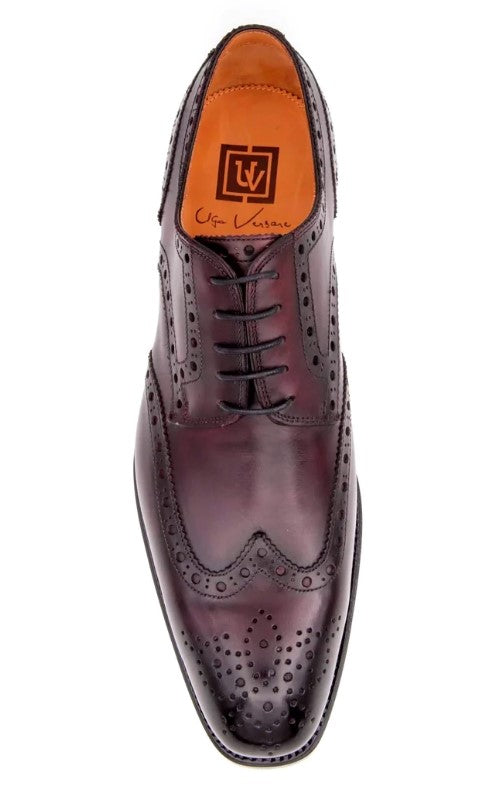 Ugo Vasare Calfskin Wingtip Oxford - Burgundy