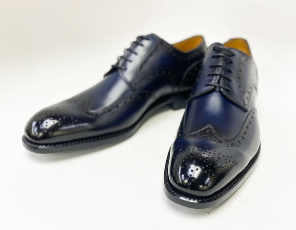 Ugo Vasare Calfskin Wingtip Oxford - Navy