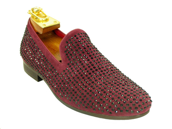Carrucci Suede Loafer - Burgundy