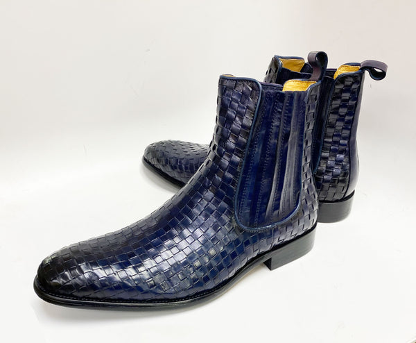C&E Shoes Woven Boot - Blue
