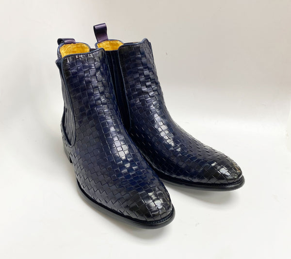 C&E Shoes Woven Boot - Blue