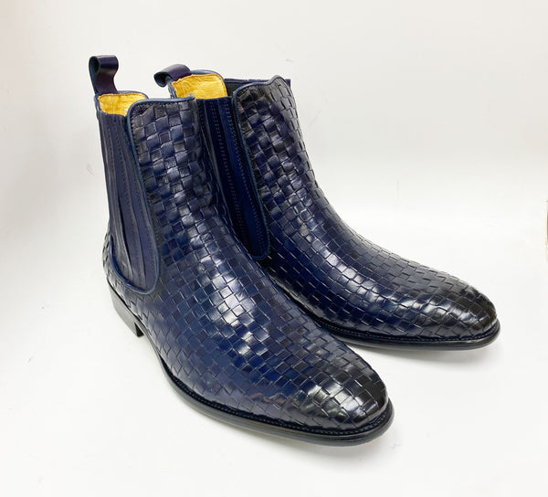 C&E Shoes Woven Boot - Blue