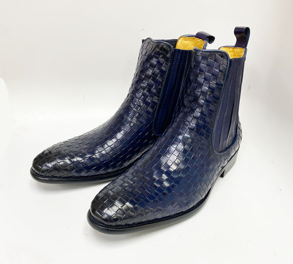 C&E Shoes Woven Boot - Blue