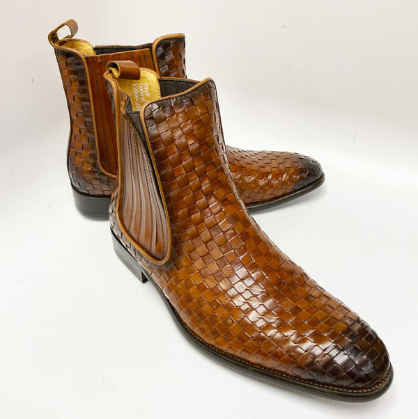 C&E Shoes Calfskin Boot - Cognac
