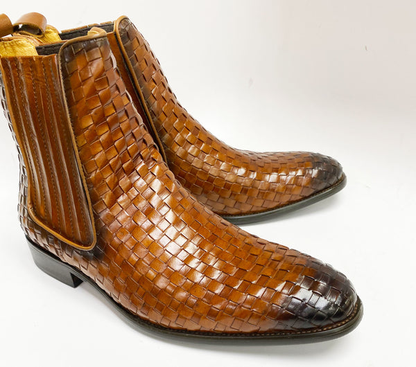 C&E Shoes Calfskin Boot - Cognac