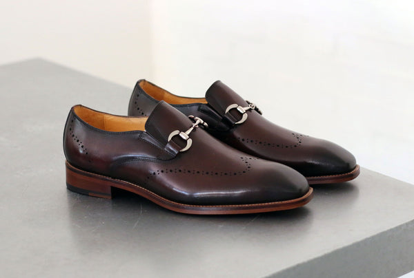 C&E Shoes Calfskin Shoe - Chestnut