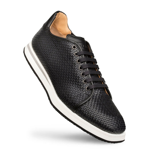 Mezlan Woven Calfskin Oxford - Black