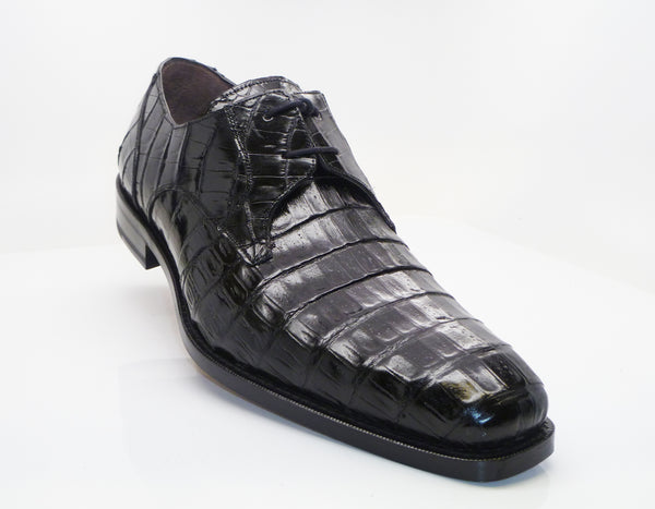 Mezlan Anderson Crocodile Oxford - Black