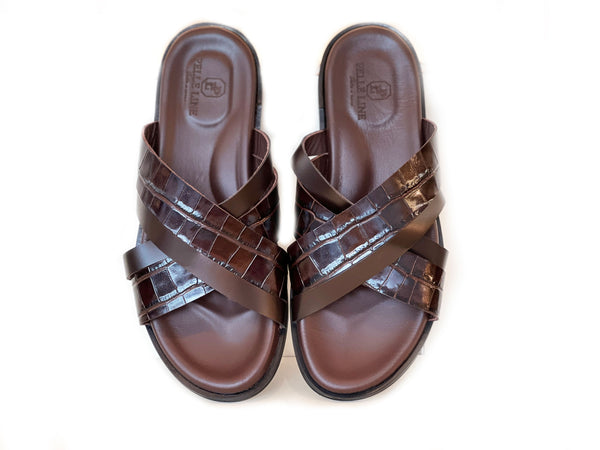 Pelle Aruba Calfskin Sandal - Brown