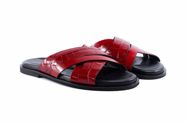 Pelle Aruba Calfskin Sandal - Red