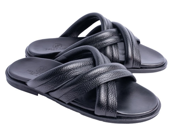 Pelle Balaer Calfskin Sandal - Black