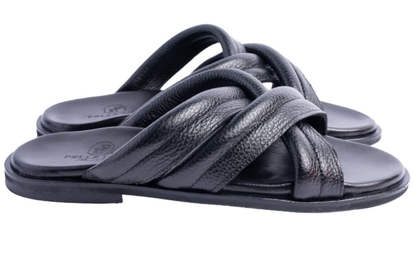 Pelle Balaer Calfskin Sandal - Black