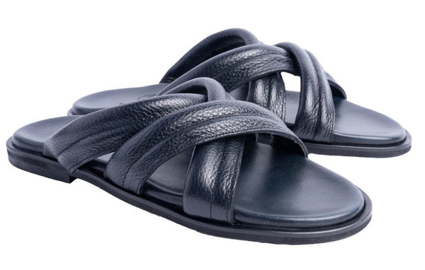 Pelle Balaer Calfskin Sandal - Navy