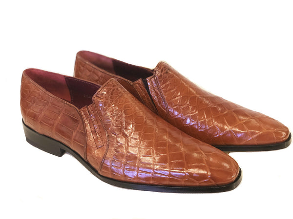 Pelle Exotics Bellini Alligator Loafer - Cognac