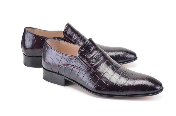Corrente Shoes Calfskin Loafer - Burgundy