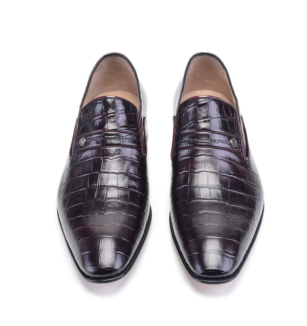 Corrente Shoes Calfskin Loafer - Burgundy