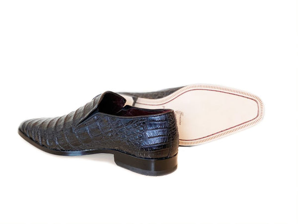 Pelle Exotics Crocodile Loafer - Black