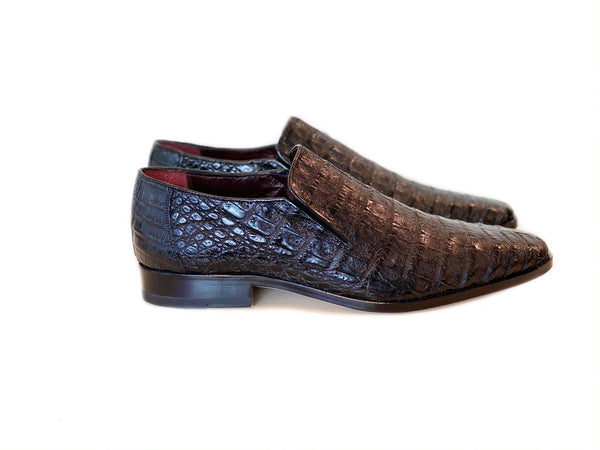 Pelle Exotics Crocodile Loafer - Black