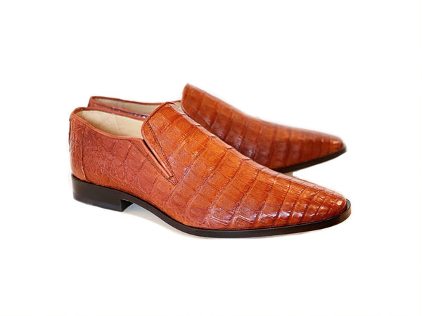 Pelle Exotics Crocodile Loafer - Tan