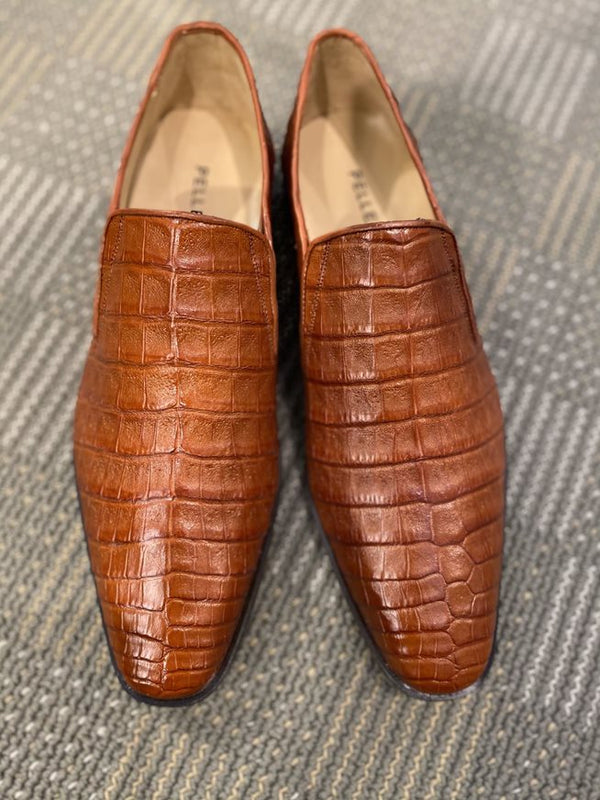 Pelle Exotics Crocodile Loafer - Tan