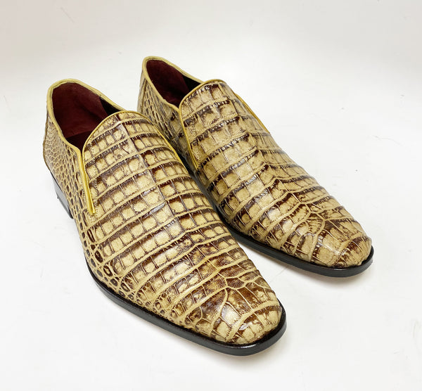 Pelle Exotics Crocodile Loafer - Taupe