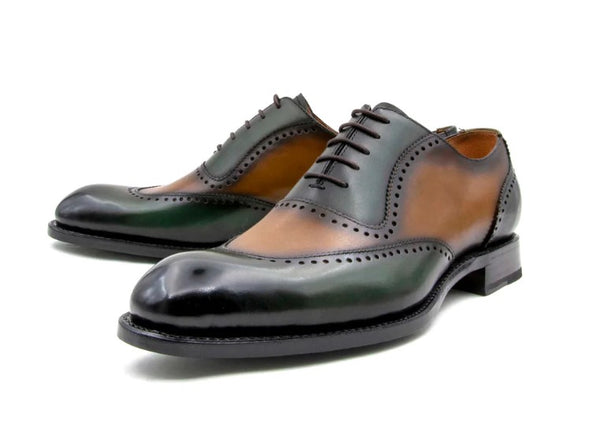 Ugo Vasare Charlton Calfskin Oxford - Caramel/Green