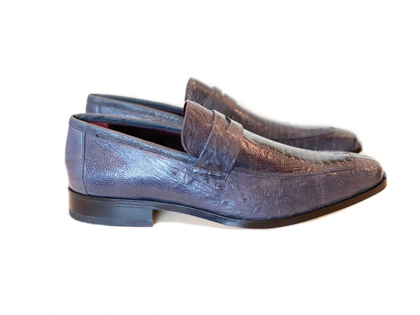 Pelle Exotics Conor Ostrich Loafer - Grey