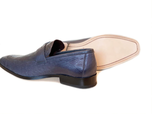 Pelle Exotics Conor Ostrich Loafer - Grey