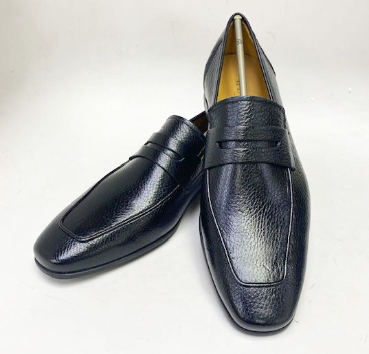 Mezlan Deerskin Penny Loafer - Black
