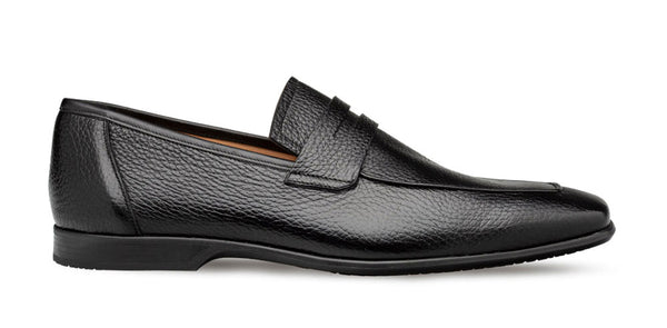 Mezlan Deerskin Penny Loafer - Black