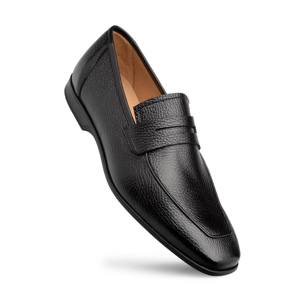 Mezlan Deerskin Penny Loafer - Black