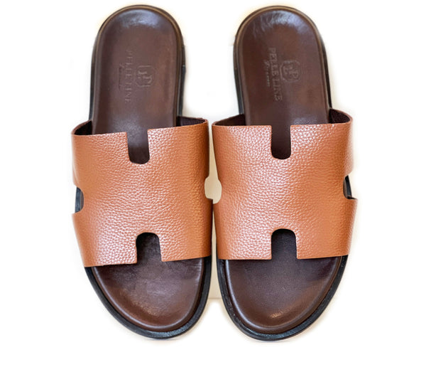Pelle Egea Calfskin Sandal - Tan