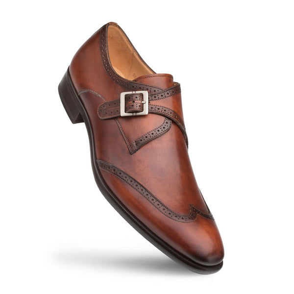 Mezlan Forest Calfskin Monkstrap - Cognac